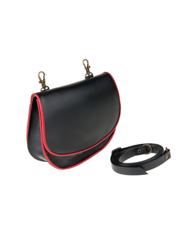 BOLSO NEGRO RIBETE ROJO 3