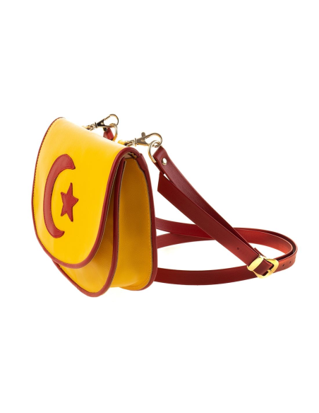 BOLSO AMARILLO LUNA Y ESTRELLA ROJA 3