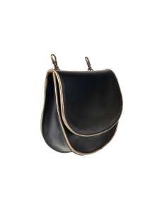 BOLSO NEGRO RIBETE ORO VIEJO 3 2