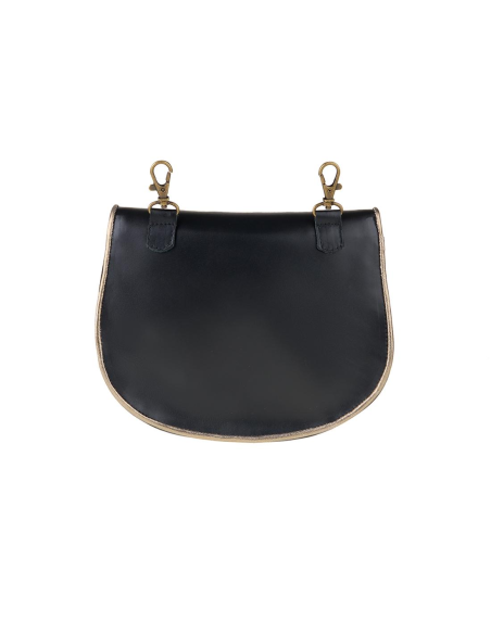 BOLSO NEGRO RIBETE ORO VIEJO 3