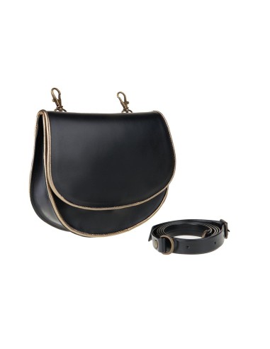 BOLSO NEGRO RIBETE ORO VIEJO 3