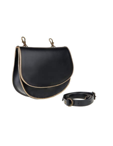 BOLSO NEGRO RIBETE ORO VIEJO 3