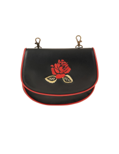 BOLSO ROSA ROJA HOJA DORADA/ROJO 3