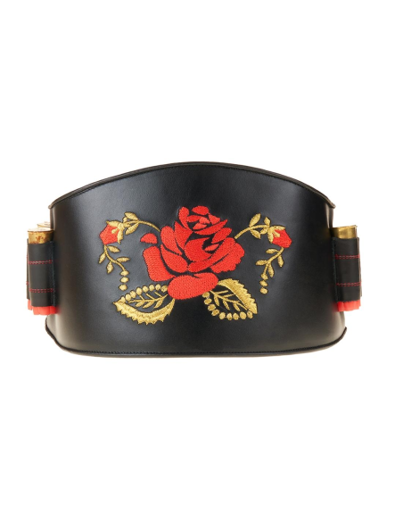 ROSA ROJA HOJAS DORADAS HE